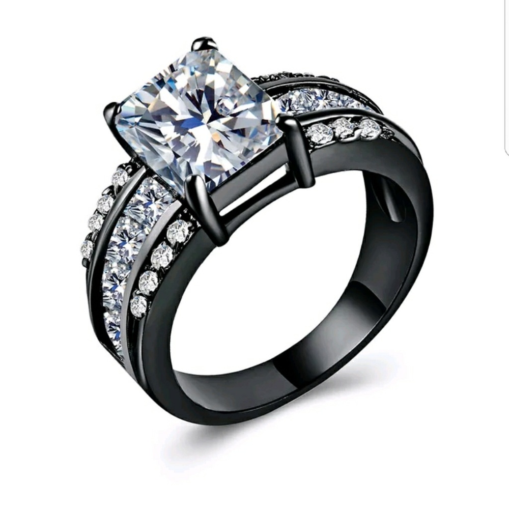 Black titanium Stainless Steel for women Wedding
